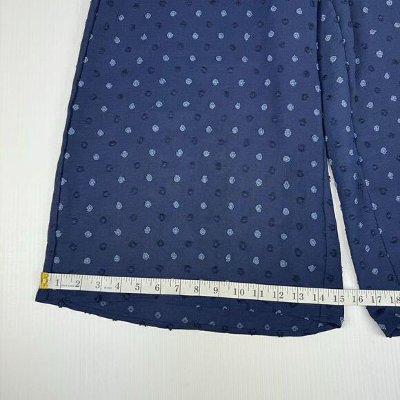 ROYLAMP Blue 2 Piece Outfit Size Large Crop Basic Top Cropped Wide Leg - Picture 7 of 15